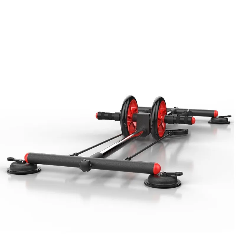 

Multi-functional Abdominal AB Training Roller Abdomen Rolling Wheel With Push-up Bar, Hand Griper, Jump Rope and Knee Pad