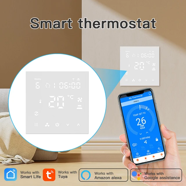 Tuya Wifi 3A 16A Water Floor Heating Digital Thermostat Floor Heating  Programmable Heat Thermostat Customized Alexa
