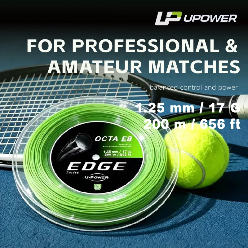 코폴리에스터 테니스 스트링 U-POWER EDGE OCTA 옥타곤 스피인 프로페셔널 1.25mm 17G 200m