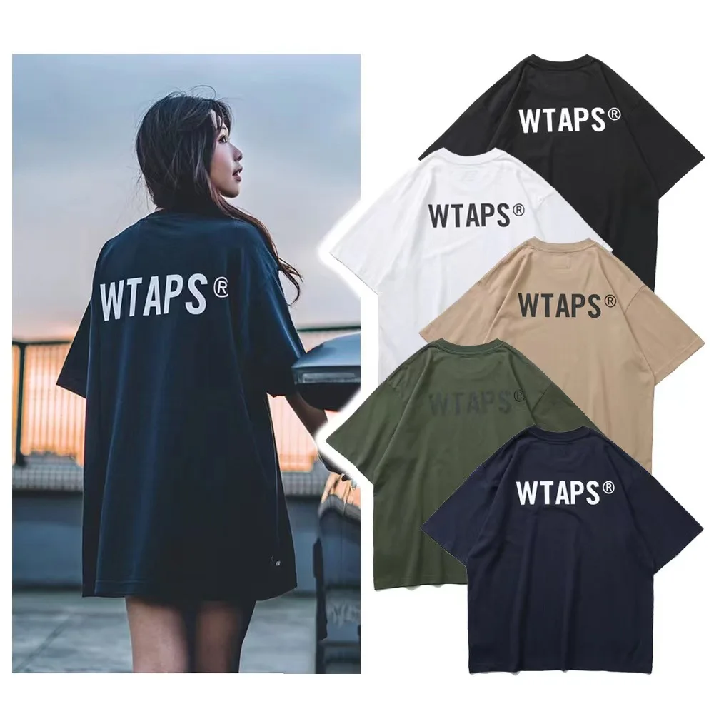

2023 WTAPS Summer New Mens Women T-Shirt Japanese Street Fashion Trend Mens Casual Loose Round Neck Print Short Sleeve T-Shirt