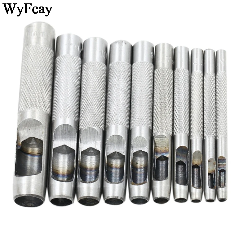 Paper Puncher Leather Hole Punch Round Steel Leather Craft Hollow Hole Punch 1mm-30mm Metal Gaskets Plastic Rubber Tools leather hole puncher leather hole punch leather punch tool round hole punch cutter set hole punch cutter set round hole punch set
