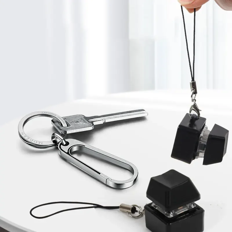 Mechanical Switch Keychain Keyboard EDC Fidget Gadget Funny Click Button Led Light Relief Stress Toy Fidget Autism Relief Toys fidget toy sensory fidget toy anti stress toy