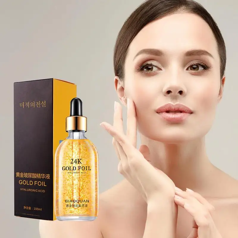 

100ml 24K Gold Essence For Face Skin Brightening Essence Moisturizer Hyaluronic Acid Nourishing Face Essence For Skin Care