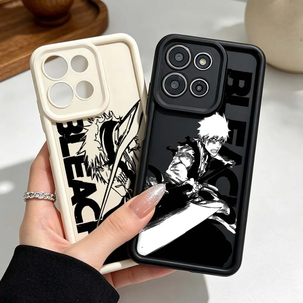 B-Bleach Anime Silicone Phone Case with Eye Ladder Design