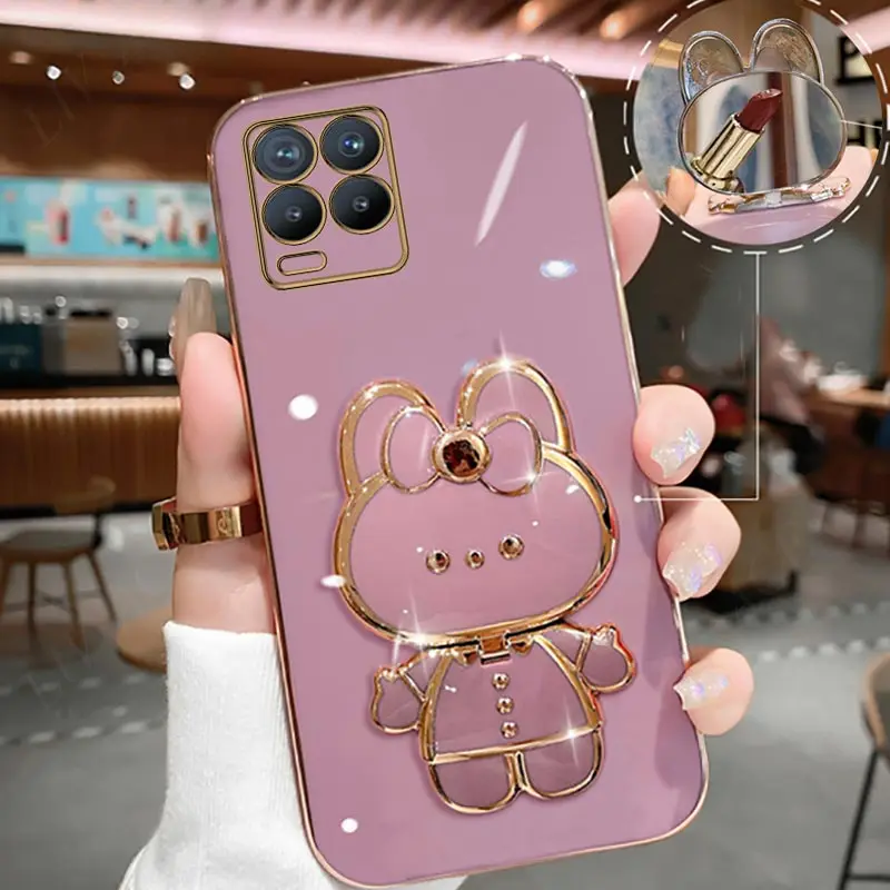 Sleek Mirror Plating Phone Holder Case with Stand Feature