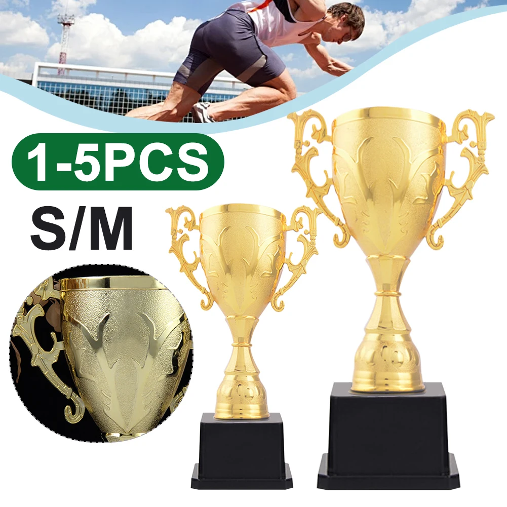 Plastic Gold Trophy Cup Soccer Medals Prize Early Educational Toys
