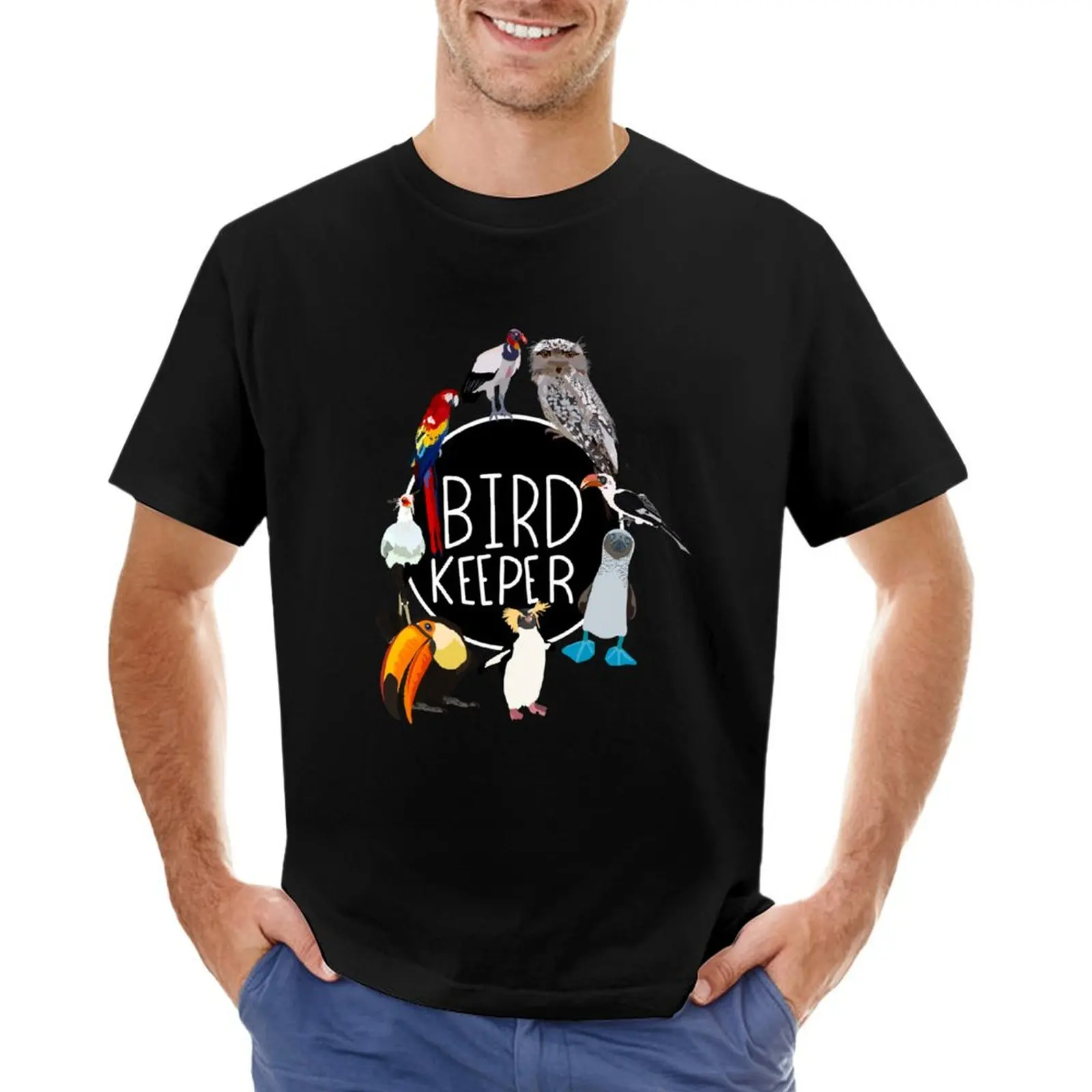 

Bird Keeper T-shirt boys animal print plus sizes shirts graphic tees vintage clothes oversized t shirts for men