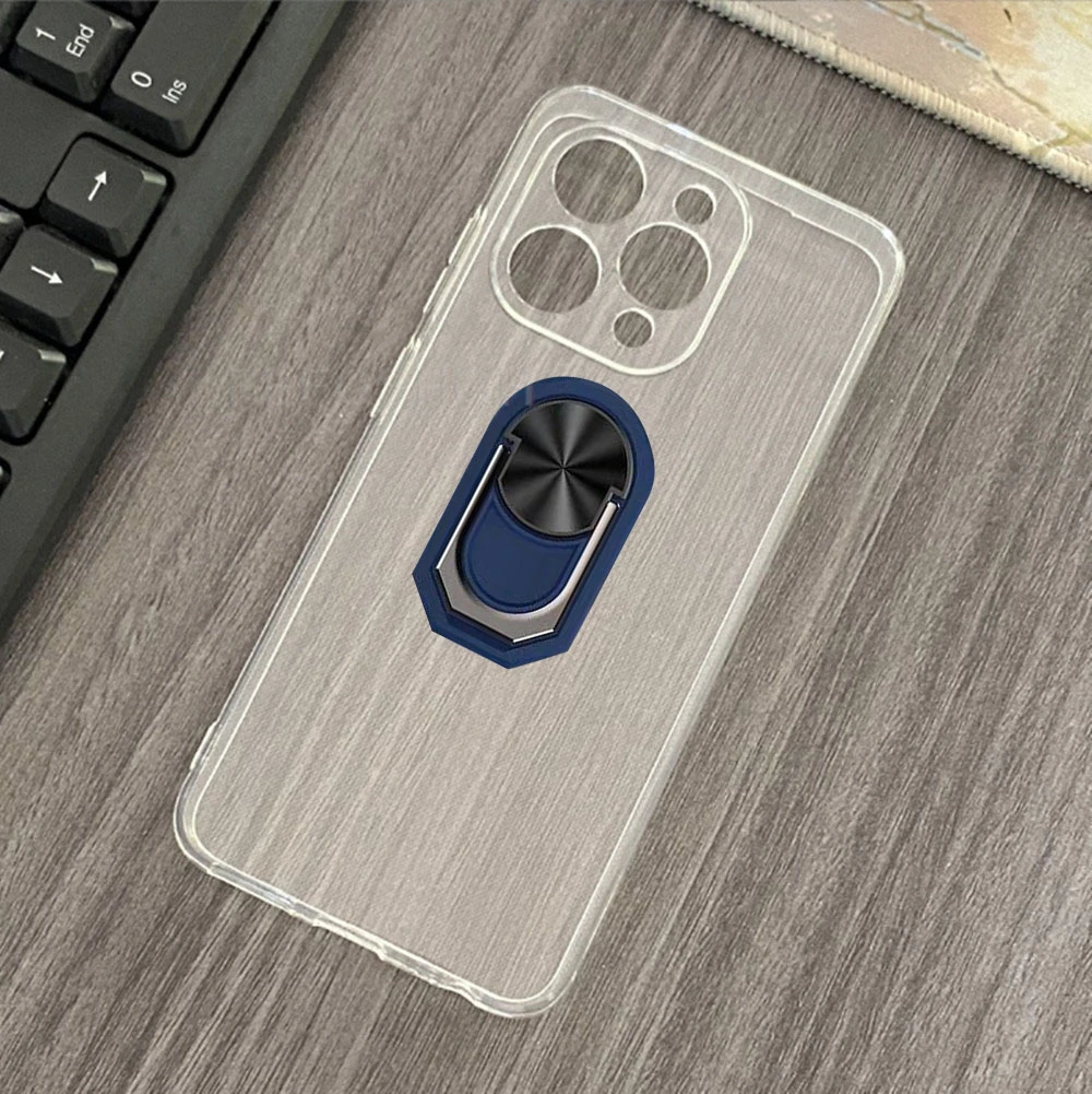 Enhanced Silicone Case with Finger Ring and Bracket for Smartphones – Soft TPU Protective Cover