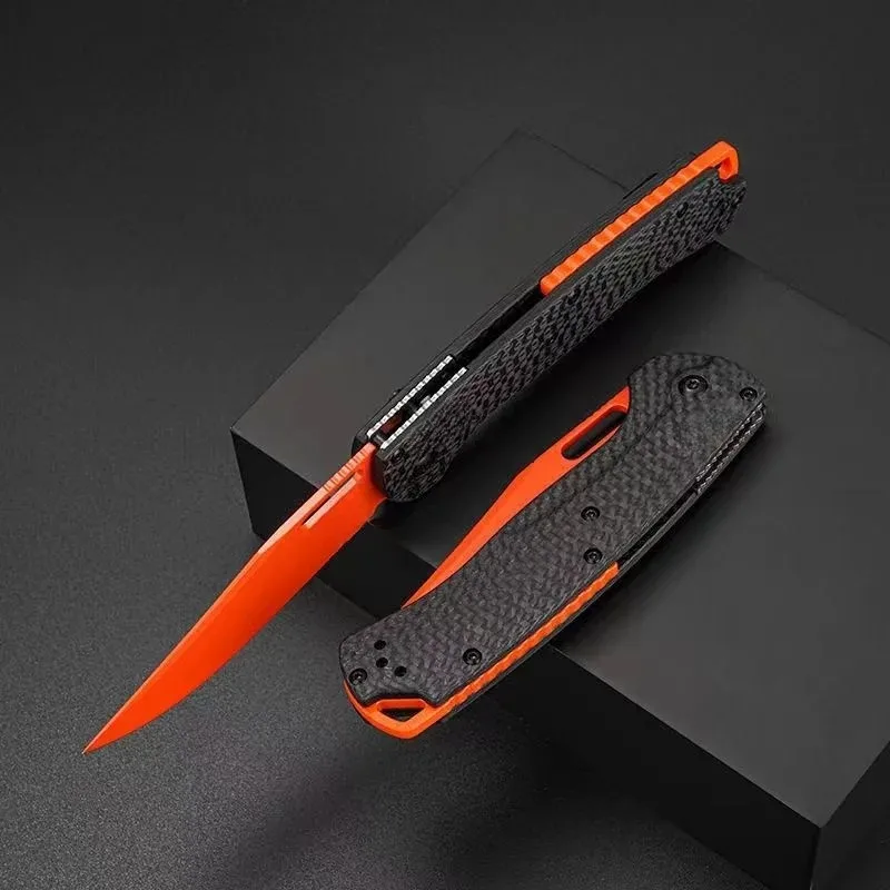 Taggedout Folding Knife BM 15535 CPM-154 Steel Carbon Fiber/G10 Handle Outdoor Hunting Camping Rescue Folding Fruit Knife EDC 5