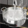 220V Large Capacity Electric Skillets,1500W high firepower 34CM diameter 5.8cm depth 304 Stainless Steel Uncoated non stick pan 6