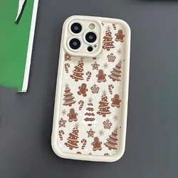 Festive Gingerbread Man Christmas Tree Silicone Phone Case - Soft and Protective Back Cover for OnePlus 12R 5G (TYW-J201TY2402k1)