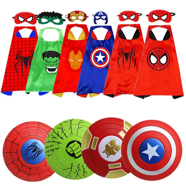 Kids Hulk Fist Plush Gloves Superhero Capes Captain America Performance Shield 2