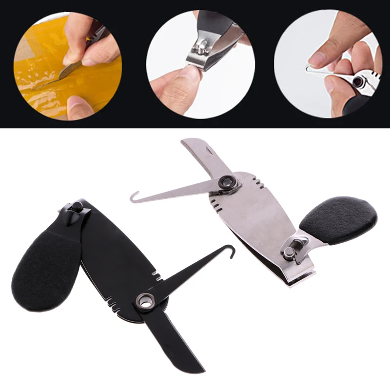 Shrimp-shape Foldable Scissors Fishing Line Cutter Clipper Nipper Quick Knot Tool Kit Stainless Steel Tackle