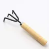 Garden Tools Set, 3Pcs Includes Hand Trowel, Transplant Trowel and Cultivator with Wooden Handle Garden Hand Shovels Kit for Pla 3