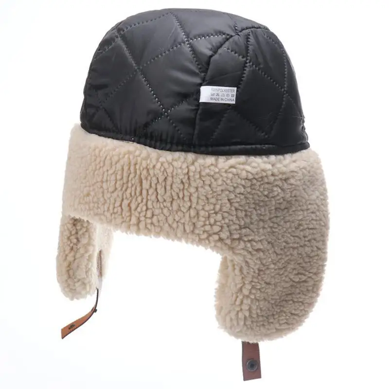 Pilot Hat With Goggles For Winter Skiing Beanie With Ear Protection Windproof Outdoor Ski Hat Warm Caps For Skiing Camping knitted bunny hat knitted woolen hat