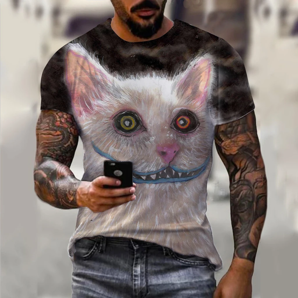 

2023 Halloween 3D Print Horror Graphic Men's T-shirt O-Neck Loose Streetwear Tees Summer Casual Short Sleeve Tops Mans Clothing