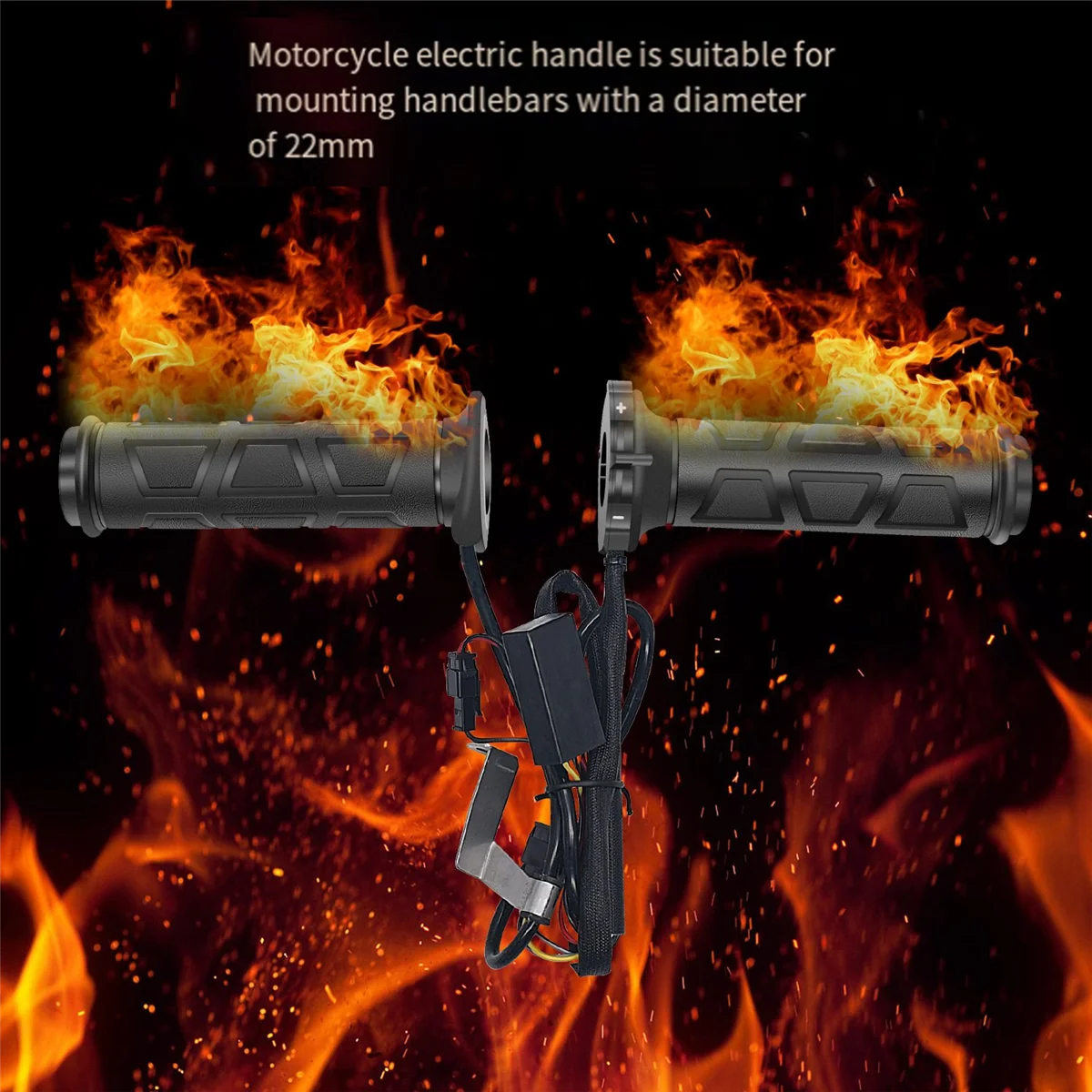 Winter Motorcycle Hand Heated Grips 3 Gear 12V 22mm Waterproof Electric Hand Heated Grips for E-Bike Electric Scooter