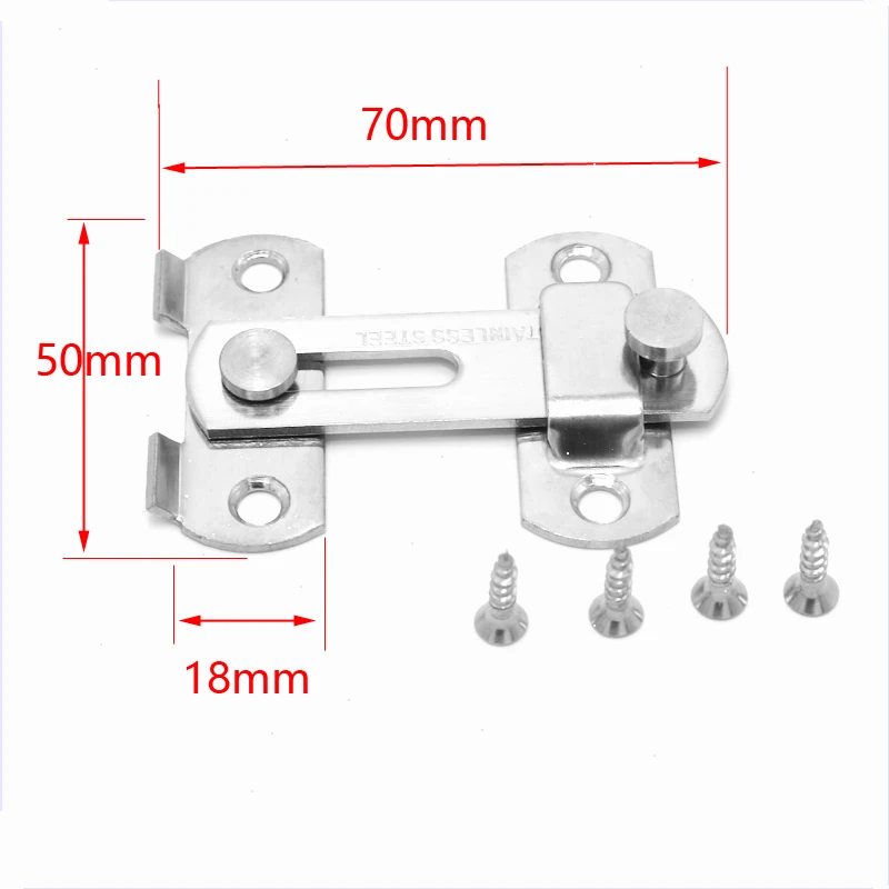 1Pc Stainless Steel Hasp Latch Lock for Sliding Door Window Cabinet Fitting For Home Security Door Hardware Accessories Cheapest