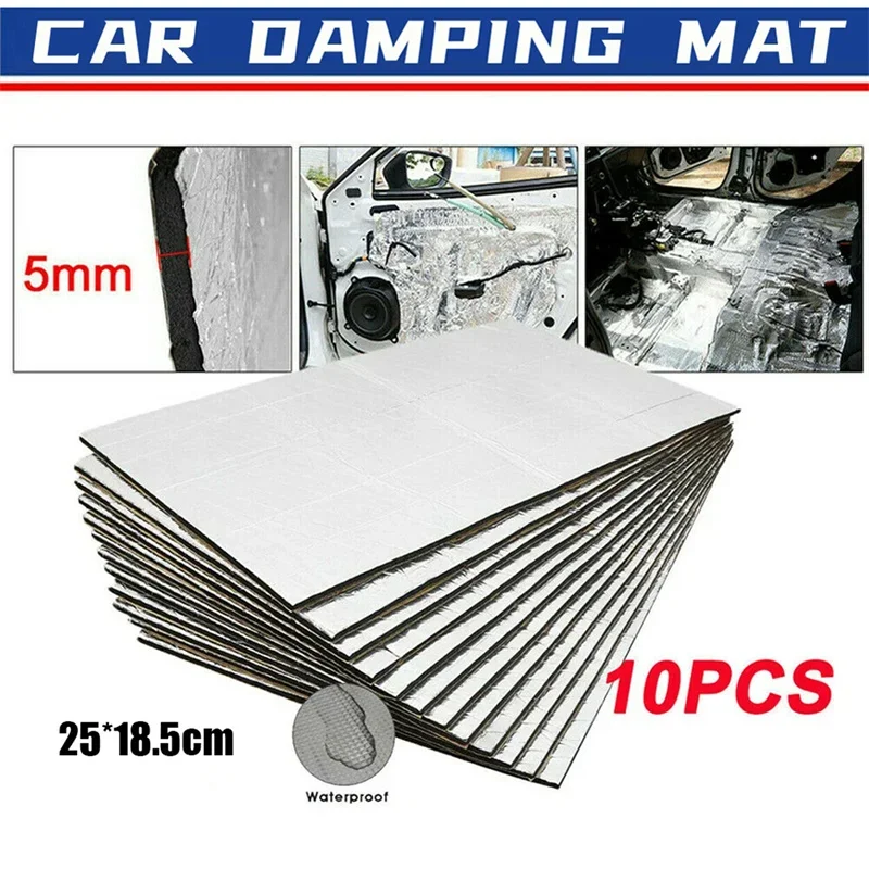 Sound proof mat 10 Van Sound Sheets Car Sound Deadener Heat Insulation Mat for Auto Proofing Deadening Insulation Mat Car Hood Noise Insulator