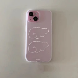Korean Lovely Stars Angel Wing Matte Phone Case - iPhone 12 Mini (A)