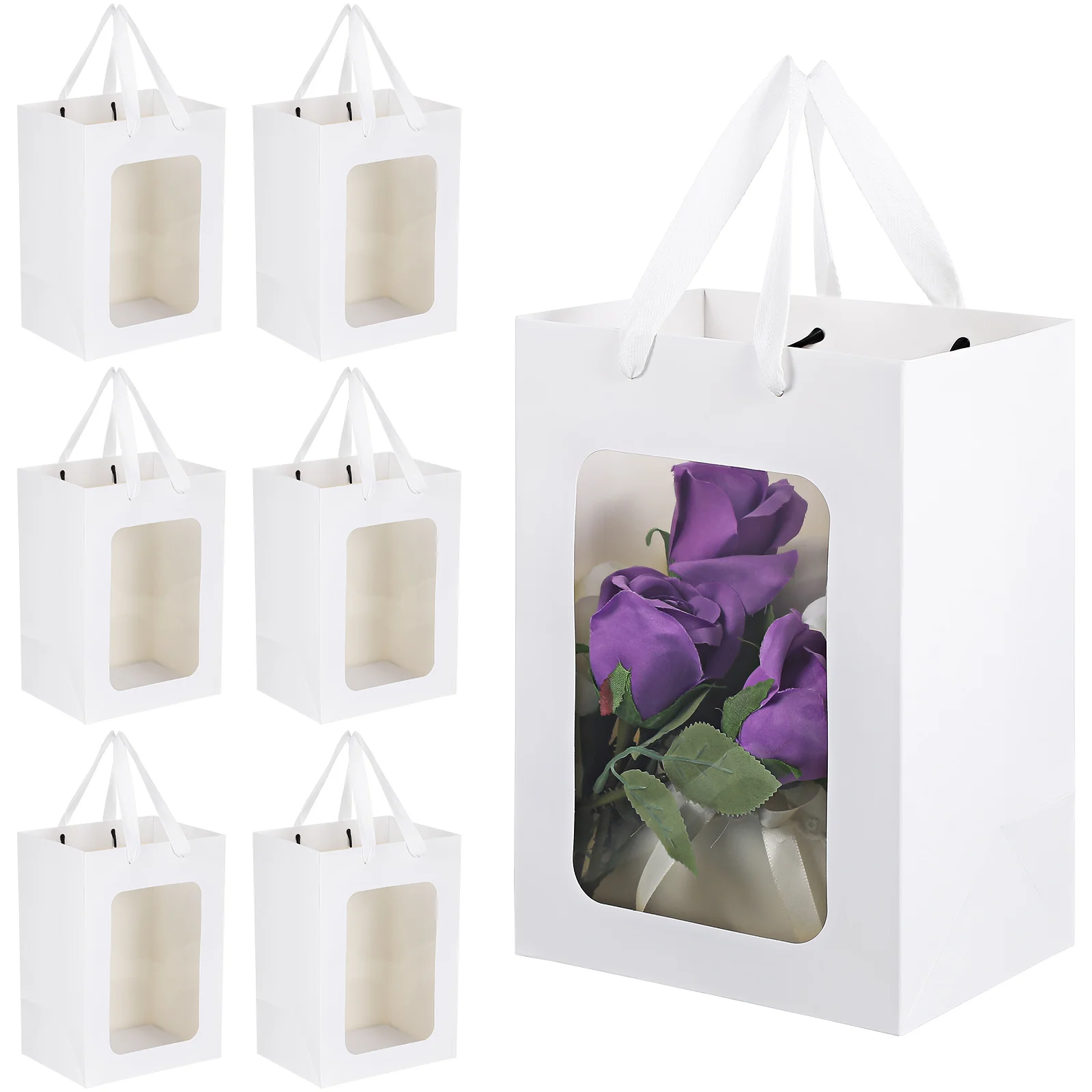 

20 Pcs Transparent Gift Bag Party Favor Packaging Bags Treat Wedding Bouquet Paper Goody Wrapping For Presents