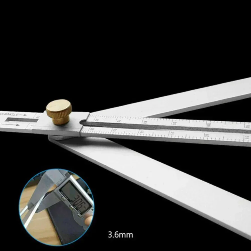 각도기 사각 각도기 실버 스테인레스 스틸 도구 1 Pc 17.1cm 측정 다중 각도 코너 각도 측정기