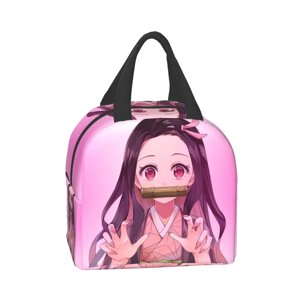 4pcs/set Demon Slayer Nezuko School Backpack Lunch Bag set