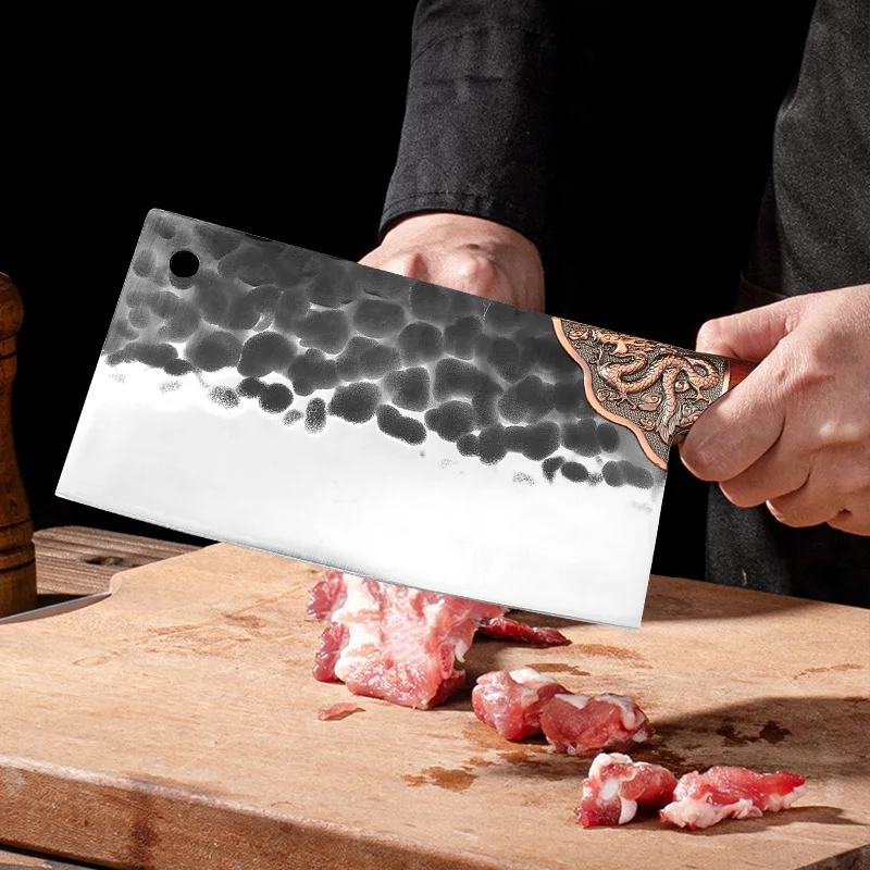 

Chinese Butcher Chef Knife 5Cr15 Stainless Steel Cutter Kitchen Knife Razor Sharp Slicing Chopping Meat Cleaver Filleting Tool