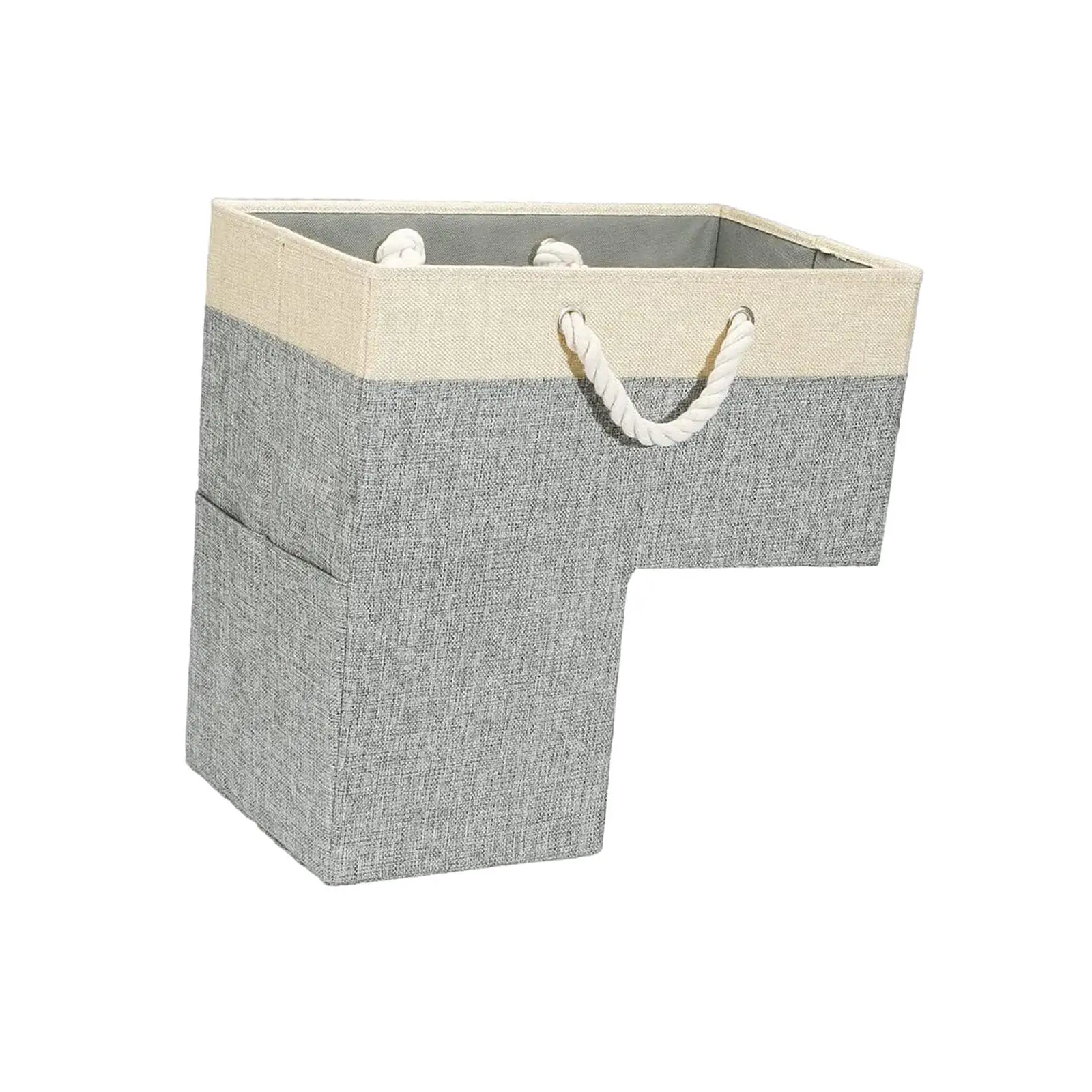 Stair Basket with Handles Stair Case Baskets for Office Decor Wooden Stairs