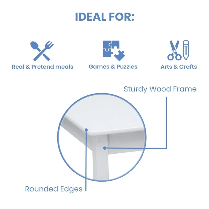 Kids Wood Table and Chair Set 6