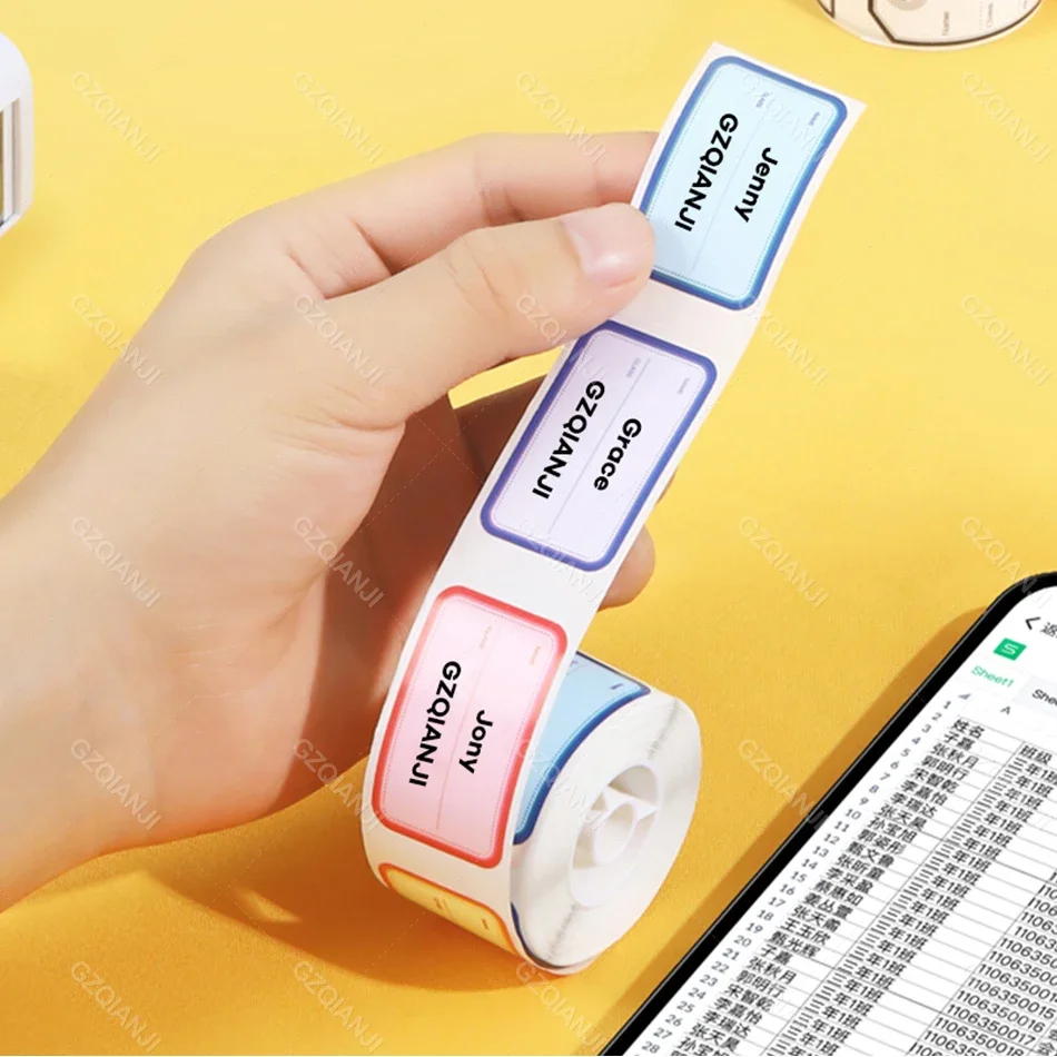 NIIMBOT D101 Label Printer Sticker Paper Roll 10-25mm Mini White Color Label Tape Waterproof Price List Tag for Niimbot d101