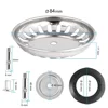 Kitchen Sink Strainer 304 Stainless Steel Water Stopper 80/82/84MM Bathroom Sink Water Filter Plug Basin Drain Sink Accessories 5