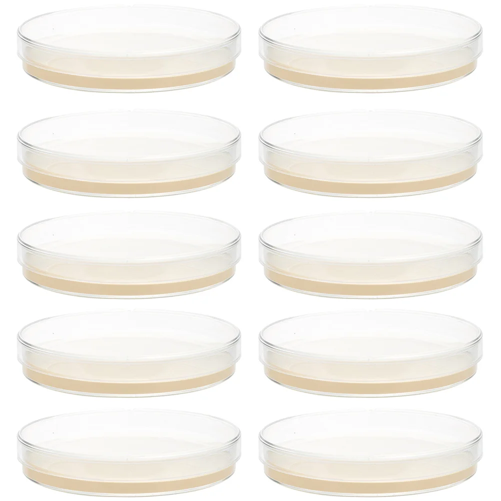 

10pcs Prepoured Agar Plates Agar Petri Dishes Tissue Culture Plate Agar Plates Laboratory Science Experiment Supplies