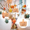 AFBC 72Pcs Wood Chip Mini Baskets Manual Woven Baskets Ornaments Candy Storage Box 4