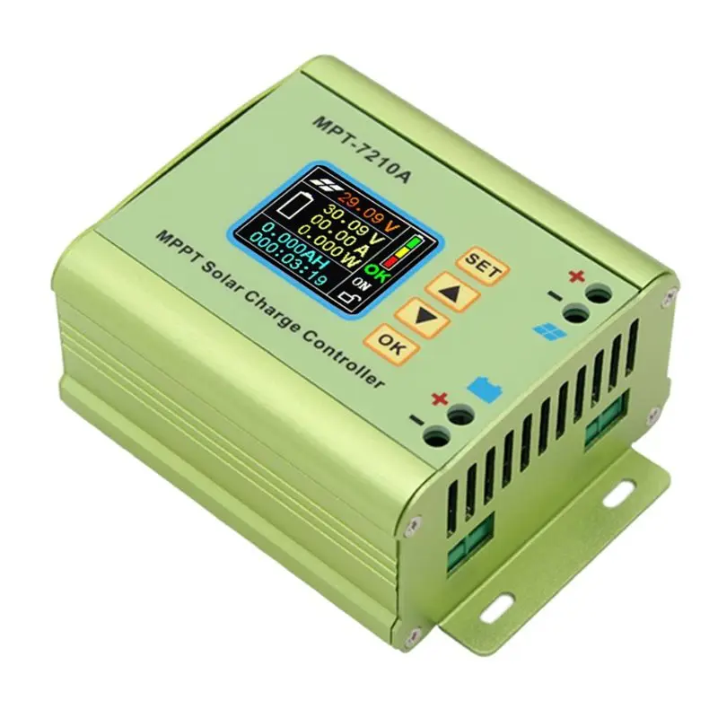 

MPPT Solar Charge Controller Display Lithium Battery 24V 36V 48V 60V 72V Boost 0-10A Solar Panel Charger Regulator 7210A