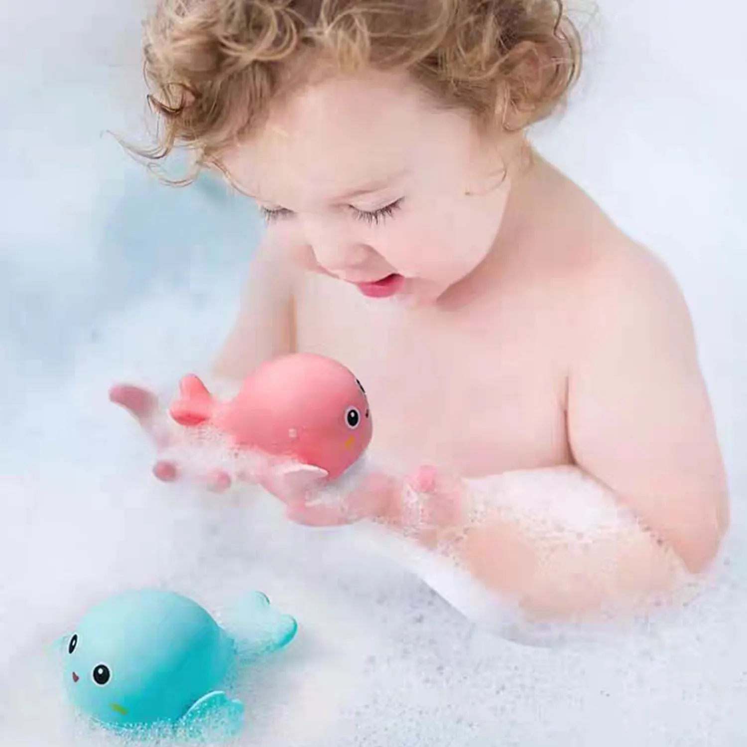 Baby Bath Toys Summer Baby Water Gun Spray Toys Cute Little Yellow Duck Swimming Turtle Whale Pool Beach Classic Clockwork Water Toys