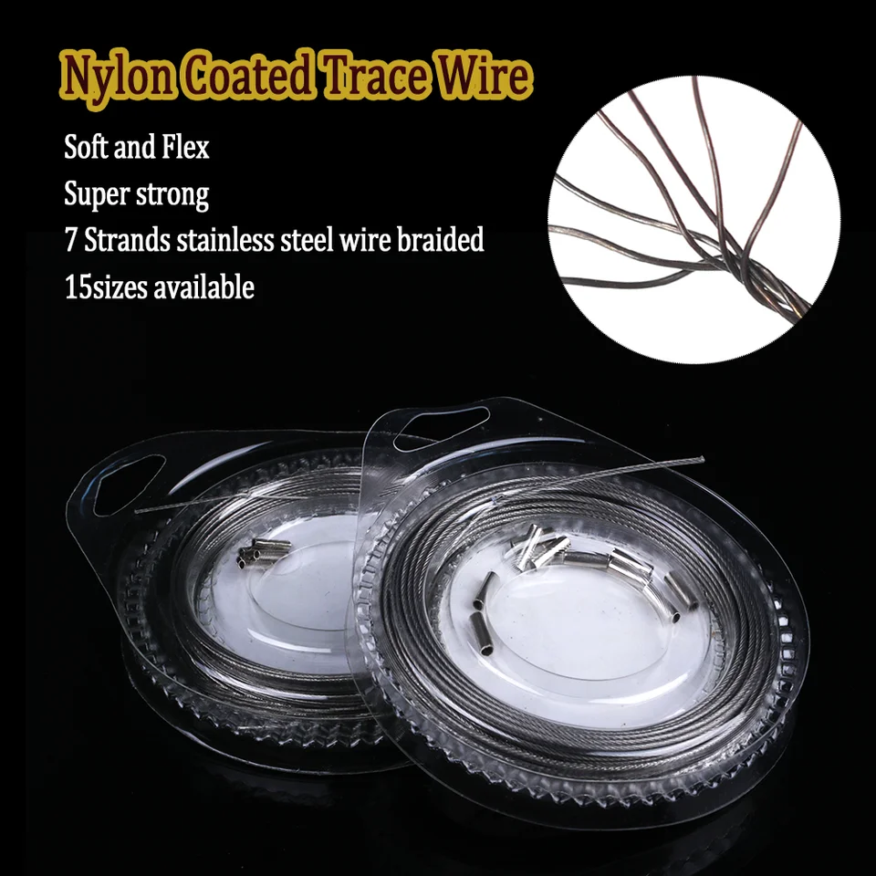 Lenze Da Pesca In Filo D'Acciaio - 10m, 7 Fili Intrecciati, 5 Tipi Di Carico - Foto 14