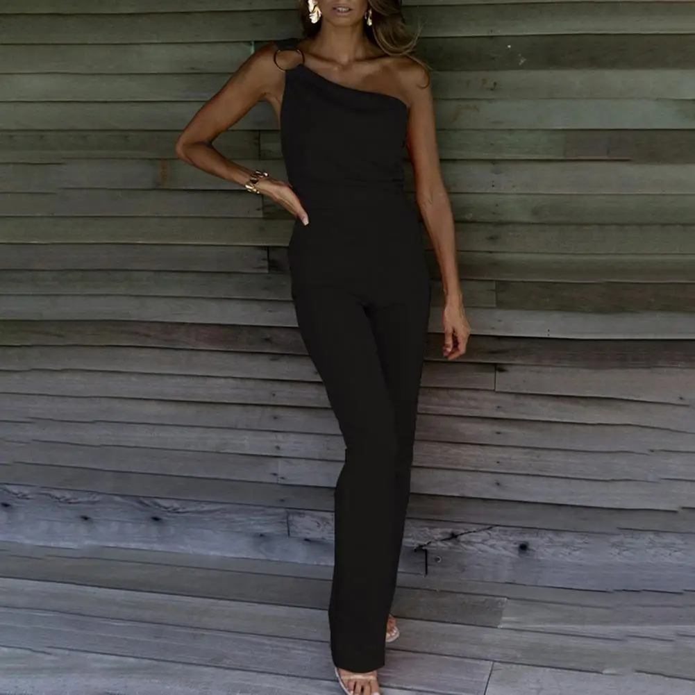

Stylish Summer Jumpsuit Comfortable Banquet Romper Close-fitting Slim Fit Sleeveless Prom Jumpsuit Soft Fabric
