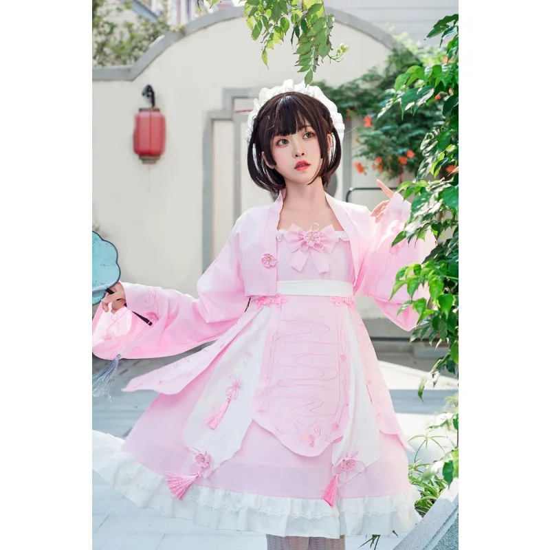 New High Quality Japanese Harajuku Kawaii Lolita Dress Woman Elegant Aesthetic Long Sleeve Dress Y2k Alt Casual Cute Clothes