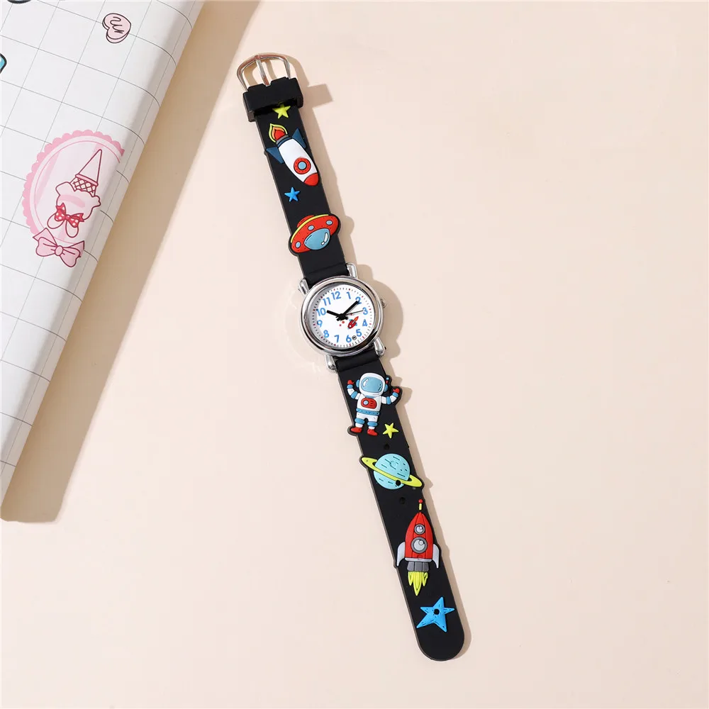 Hot Sell Spaceman Children Watch For 1-15 years old Boys Soft Silicone Cartoon Kid Wristwatch Clock 4