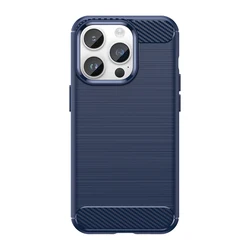 Luxe Carbon Fiber Matte Phone Case - Ultra Soft & Shockproof for Moto Edge S30 Pro (Blue)