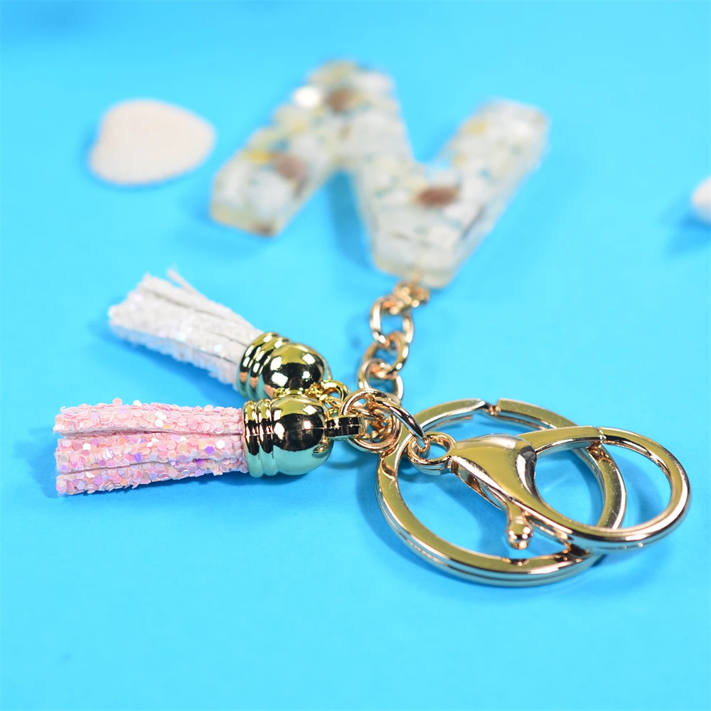 Initial Letter Keychains Alphabet Letters Keyring Keychains Women