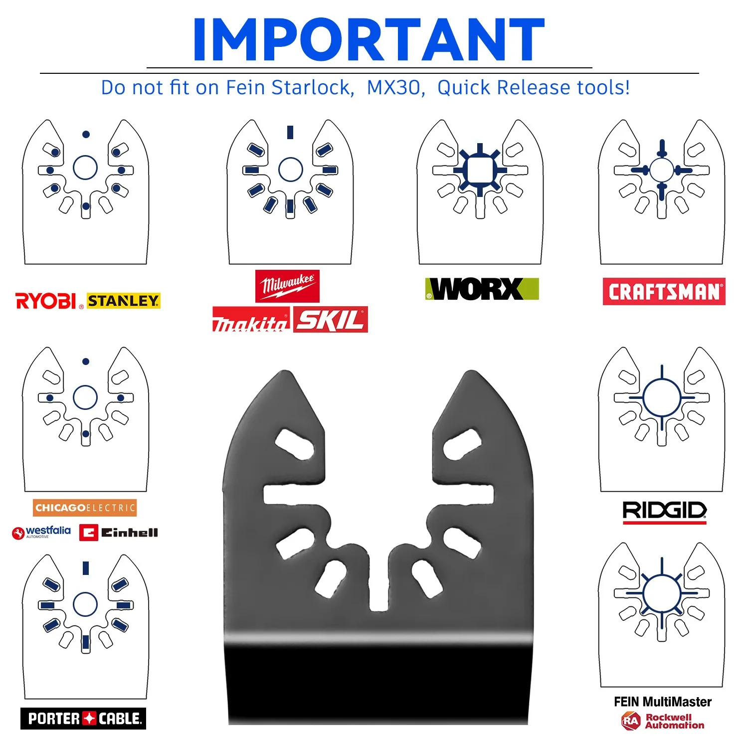 Bi-metal Oscillating Tool Multi-function tool saw blades 6/9pcs wood/metal/plastic/tail cutting