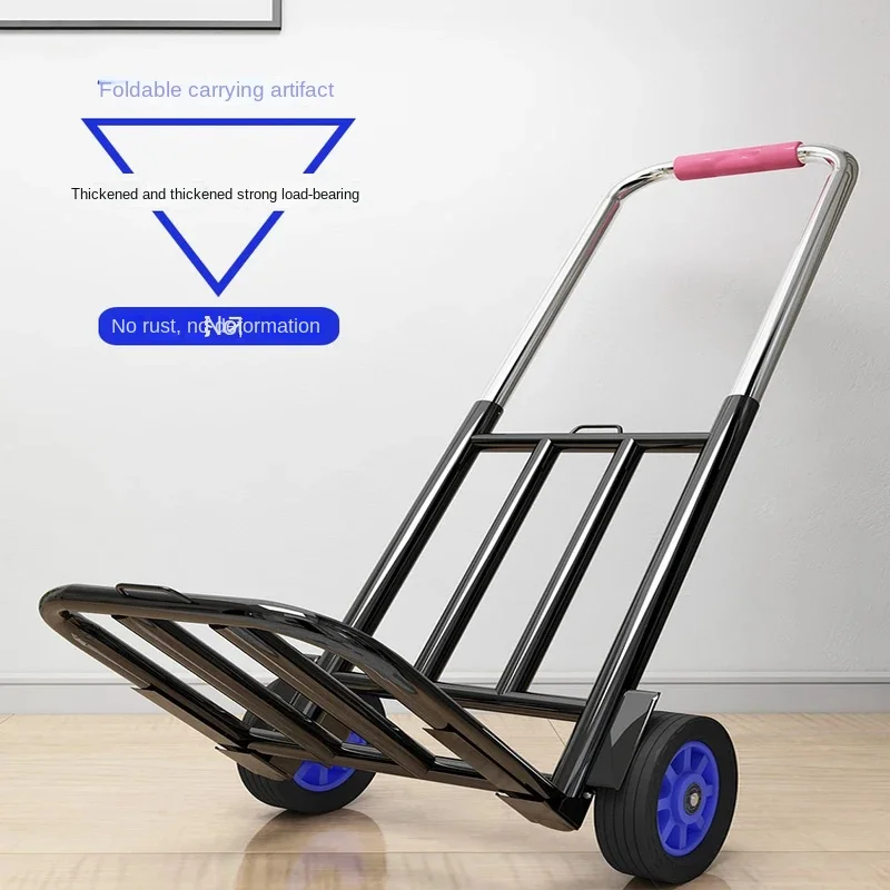 Folding Handling Trolley Retractable Shopping Luggage Cart Portable Home Pull Cargo Trolley Magic Household Trailer