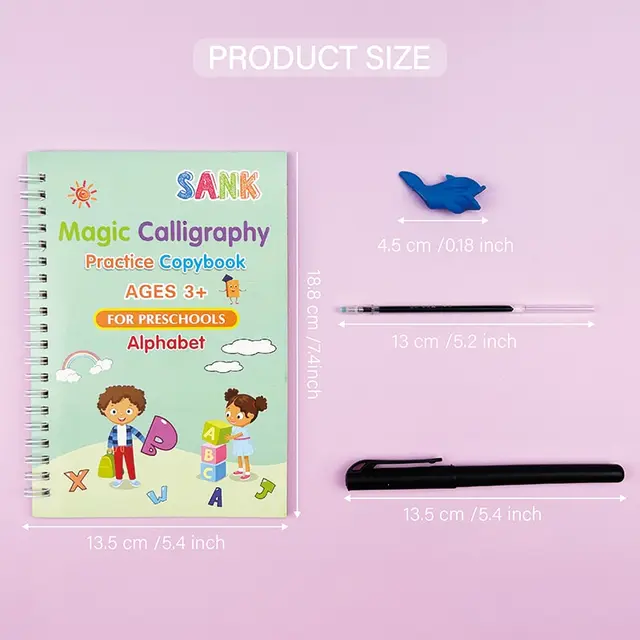 Reusable Magic CopyBook With Pens Drawing Tablet For Kids Calligraphy Book  Children's Montessori Toys Handwriting Notebooks Gift - AliExpress