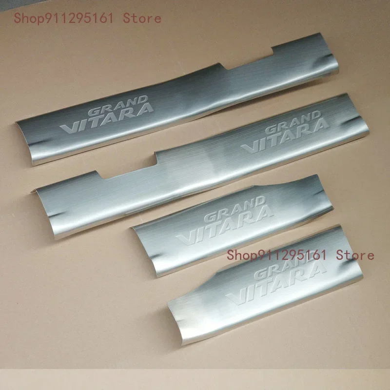 

High Quality 4pcs/ Chrome Door Sills Set 2007-2012 for Suzuki Grand Vitara 5D Stainless Steel Door Sill Scuff Plates
