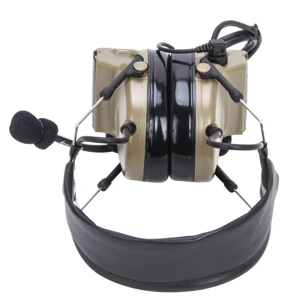 U94 PTT+brown Tactical Headset and Noise Reduction Hearing Protection Shooting Headphone For Yaesu Vertex VX-6R VX-7R FT-270R