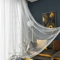 Pastoral Style Embroidered Sheer Curtains American Style Window Tulle  Balcony Bedroom Bay Window White Tulle Curtains 1