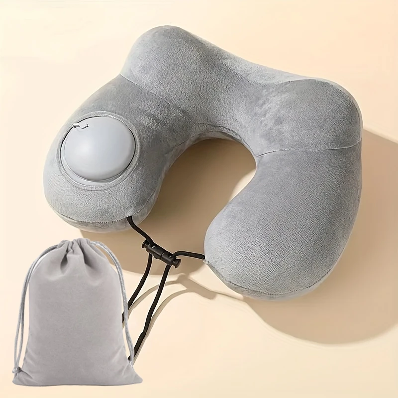 U-Shaped Inflatable Travel Pillow Portable Air Pillow Neck Support