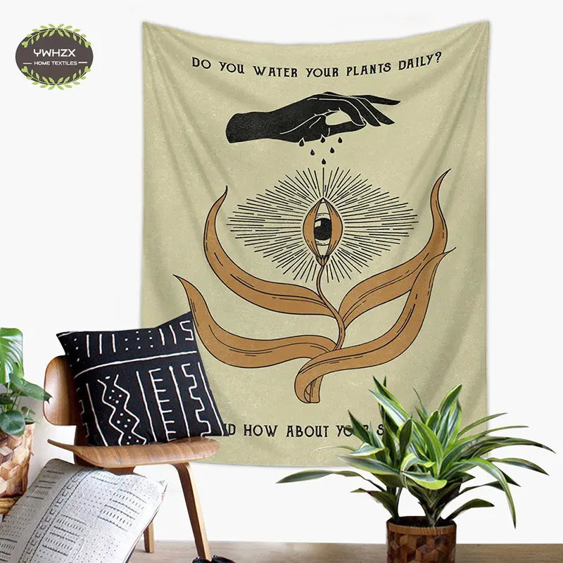 

Eye Hand Tapestry Wall Hanging Retro Indien Boho Decor Meditation Inspired Living Room Bedroom Mushroom Background Tapestries